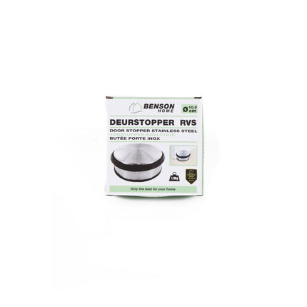 RVS Deurstopper Ø10,5cm, 0.8kg, Bescherming & Design, Thuis & Kantoor