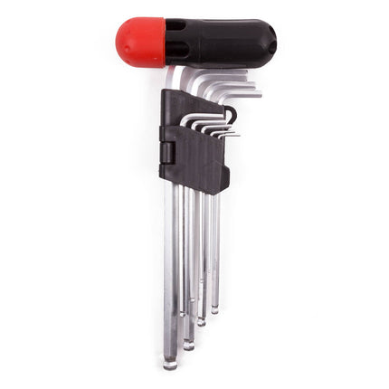 Inbus Kogelset 10 dlg Cr-V - Extra Lang, Kogelkop, 1,5-10 mm