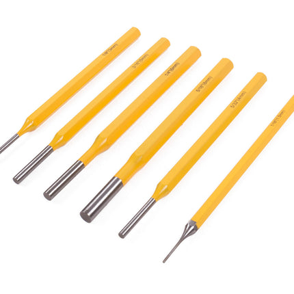 Drevel Center Set 6 dlg Cr-V: 6-delig Cr-V staal voor hout- en metaalbewerking
