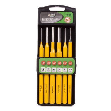 Drevel Center Set 6 dlg Cr-V: 6-delig Cr-V staal voor hout- en metaalbewerking