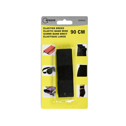 Schwarzes Gummiband 90 cm x 3 cm für Kleidung und Handarbeitsprojekte