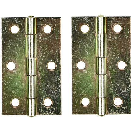 Scharnieren 75x46mm, 2 stuks, incl. 12 schroeven voor deuren.