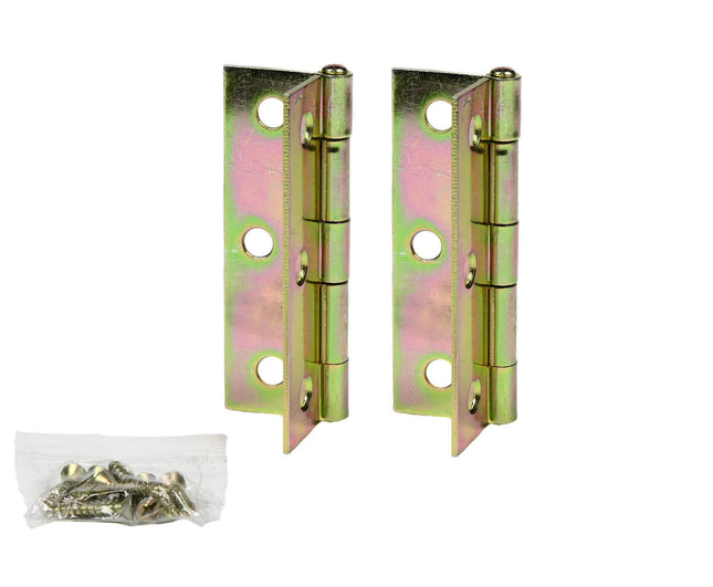 Scharnieren 75x46mm, 2 stuks, incl. 12 schroeven voor deuren.