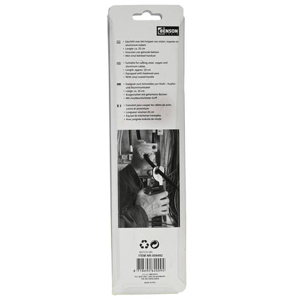 Kabelschaar 10" 25 cm: Knipt stalen, koperen, aluminium kabels.