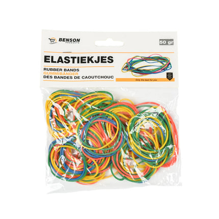 Elastiekjes 50gr - Kleurrijk, Sterk en Perfect voor Bundelen