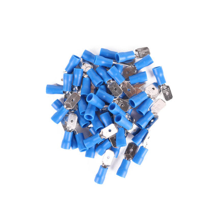 Kabelschoen 50st 2.5-6.3mm Blauw, Snelle Verbinding Elektronica.