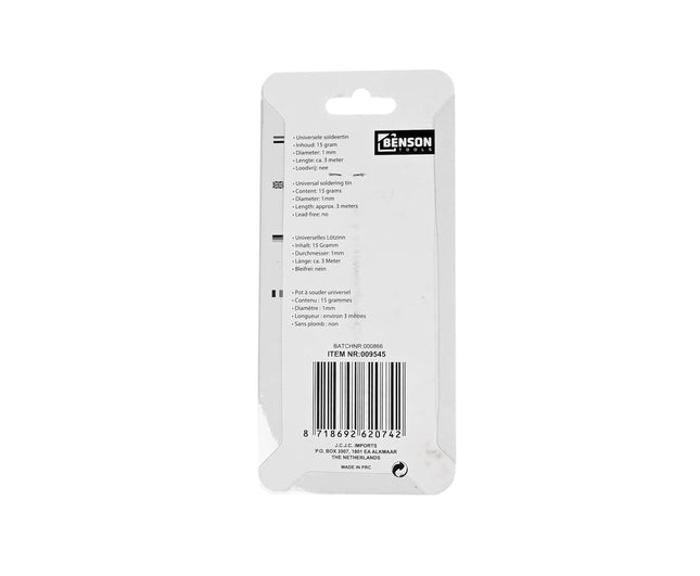 Soldeertin 15g ø1mm - Ideaal voor Elektronica Reparaties