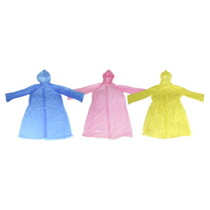 Regenjas lang wegwerp mix – Lengte 120 cm, voor volledige dekking., Aantal per stuk