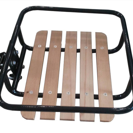 Fietsvoordrager Hout Zwart 24"-28" voor Boodschappen en Avonturen