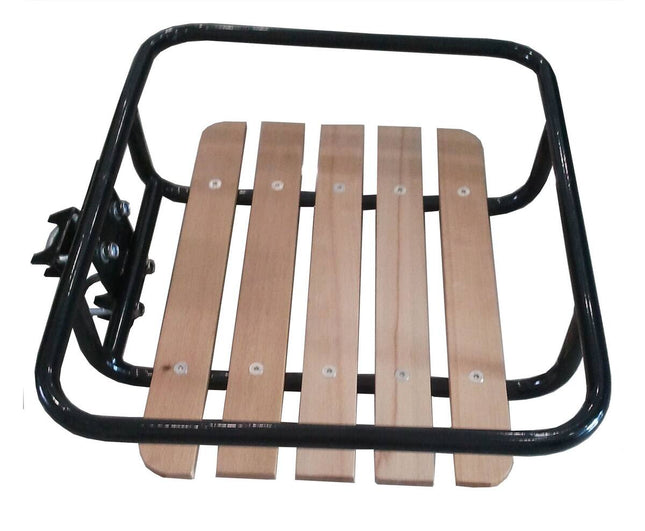 Fietsvoordrager Hout Zwart 24"-28" voor Boodschappen en Avonturen