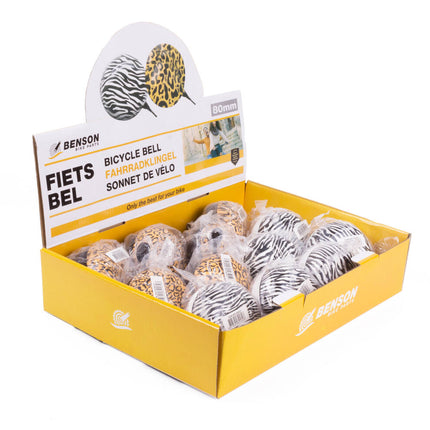 Fietsbel 80mm Dierenprint: Luid Ding-Dong Geluid, Gemakkelijk Monteerbaar