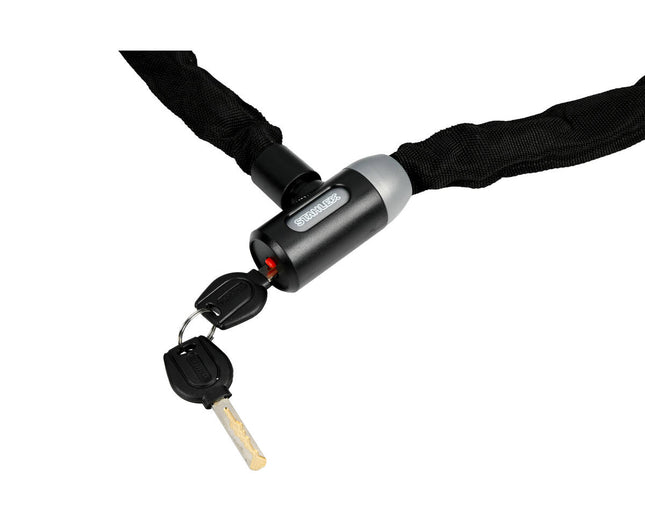Kettingslot 985 - Gehard staal, 5mm, 1200mm, voor fiets en motor.