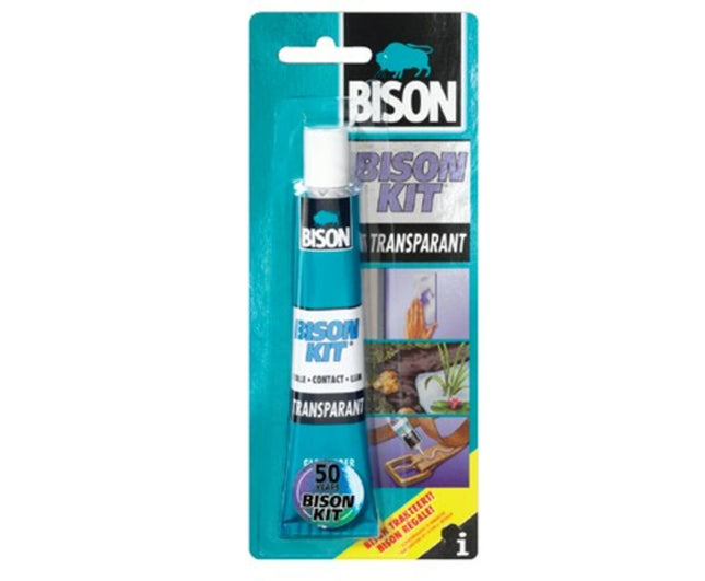 Bison Kit 50 ml Transparant: Sterke contactlijm voor hout en meer.
