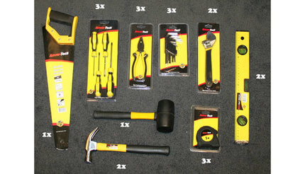 Gereedschapset 100-delig: schroeven, hameren, zagen, reparaties