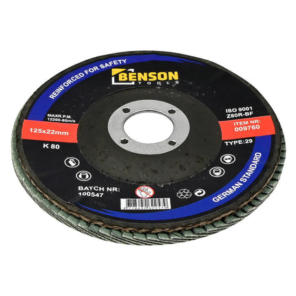Fächerscheibe 125 mm K 80 - Zum Polieren und Entrosten