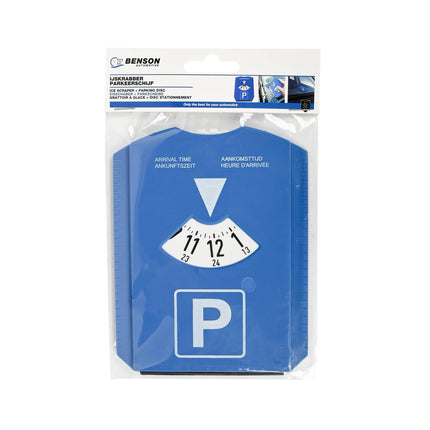 Parkeerschijf + IJskrabber 15.5x12cm, ideaal voor parkeren & ijsvrij maken