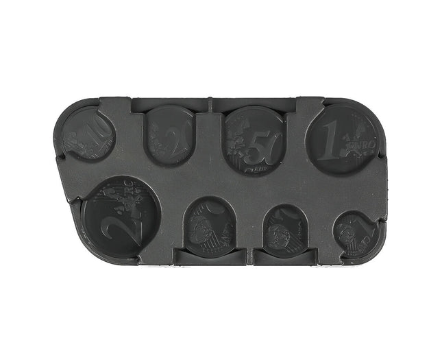 Euromunt Houder, 56 munten, 10x5,2cm, zwart, snel betalen mogelijk