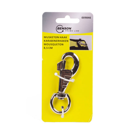 Karabinerhaken 8,5 cm Silber für Schlüssel und Campingausrüstung