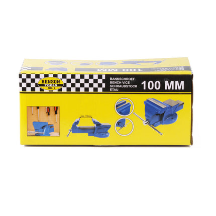 Bankschroef 100 mm - Voor hout- en metaalbewerking, 360° draaibaar