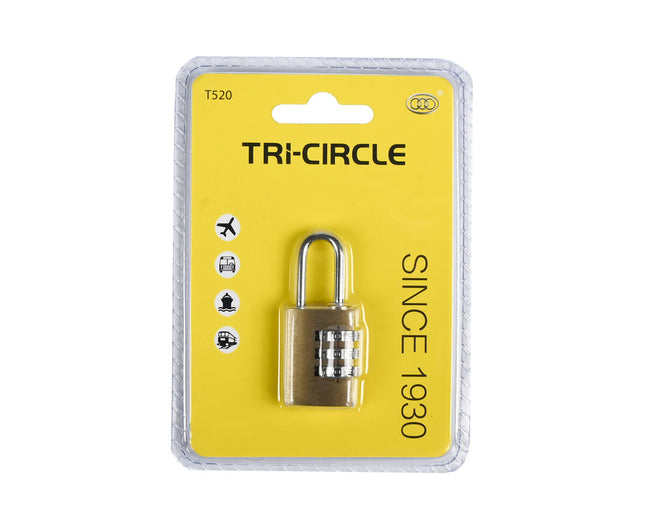 Tri-Circle Zahlenschloss 20mm: Kompakte Sicherung für Koffer und Spinde.