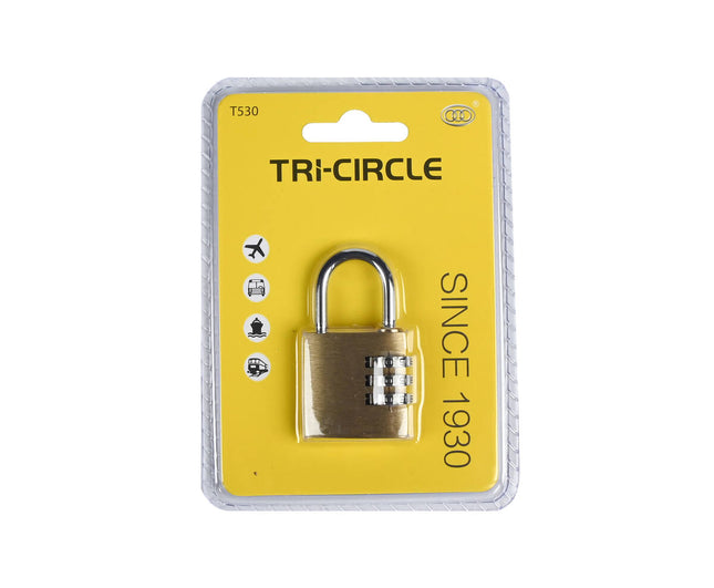 Tri-circle Zahlenschloss 30mm: Stahlsicherung für Koffer & Taschen