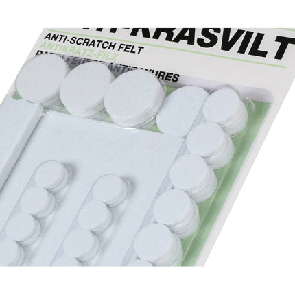 Antikrasvilt Set 80 dlg Wit - Beschermt vloeren, geluiddempend