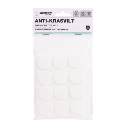 Antikrasvilt Set 25dlg Wit - Bescherm Vloer, Zelfklevend, Meubelvilt
