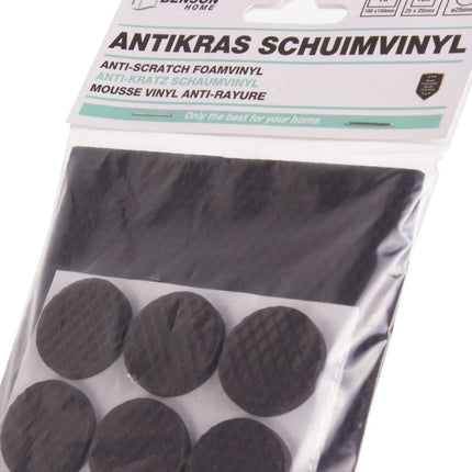 Zwarte Antikras Schuimvinyl Set 25dlg, Beschermt Vloeren, Zelfklevend