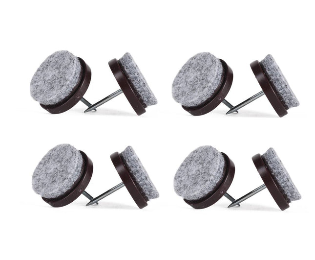Antikrasvilt 24mm met Nagel, Set van 8, Beschermt Vloeren