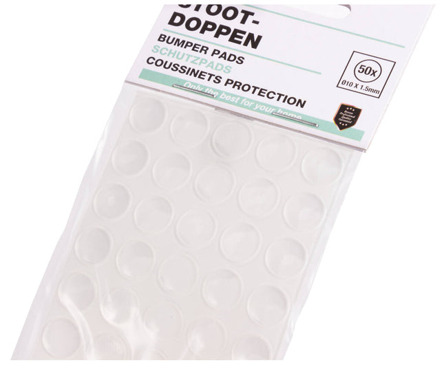 Transparante Stootdoppen Ø10x1.5mm, 50 stuks voor Glazen Tafels