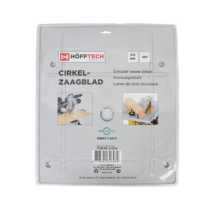 Cirkelzaagblad 315mm 48T WZ, Incl. Reductieringen, Houtbewerking