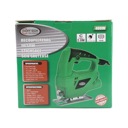Decoupeerzaag 350W, 0-3000 RPM, 55mm diepte, incl. stofafzuiging
