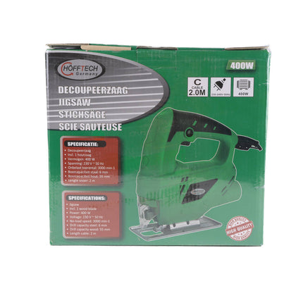 Decoupeerzaag 350W, 0-3000 RPM, 55mm diepte, incl. stofafzuiging