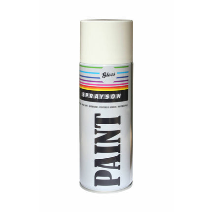 Verf Spuitbus 400 ml RAL9010 Wit - Glans, Meubels & Muren Schilderen