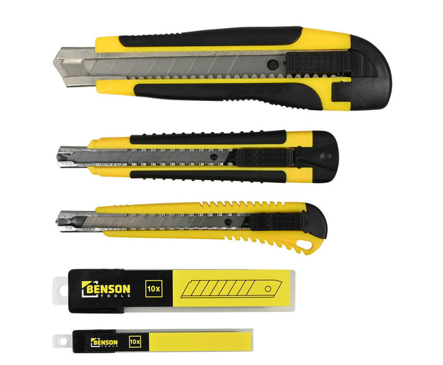 Abbrechmesser-Set: 9 mm & 18 mm Cutter mit 20 Ersatzklingen