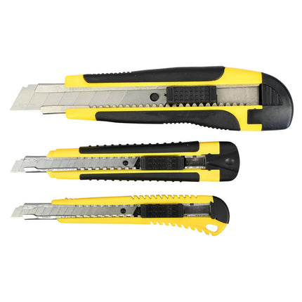 Afbreekmessen Set: 9 mm & 18 mm Snijwerk met 20 Reservemessen