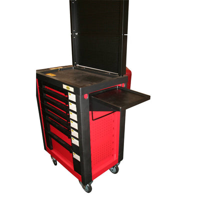 Papierrolhouder + Tray, Staal, Zwart, 30x10 cm, Voor Gereedschapstrolley