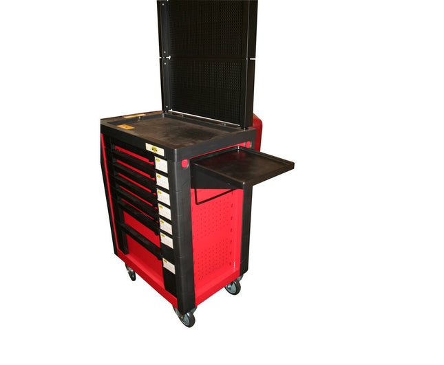 Papierrolhouder + Tray, Staal, Zwart, 30x10 cm, Voor Gereedschapstrolley