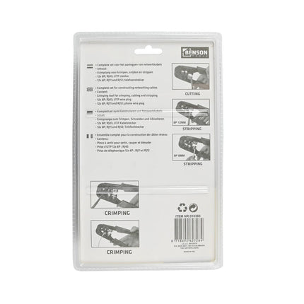 Krimptang Set 25-delig: Voor RJ45 Ethernet & RJ11/12 Telefoonstekkers.