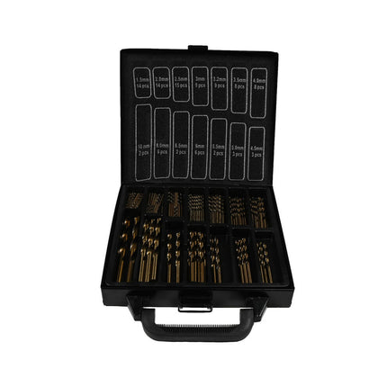 101-teiliges HSS-Kobalt-Bohrerset mit Koffer für Metall und Holz