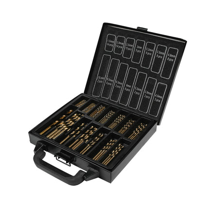 101-teiliges HSS-Kobalt-Bohrerset mit Koffer für Metall und Holz