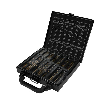 101-teiliges HSS-Kobalt-Bohrerset mit Koffer für Metall und Holz