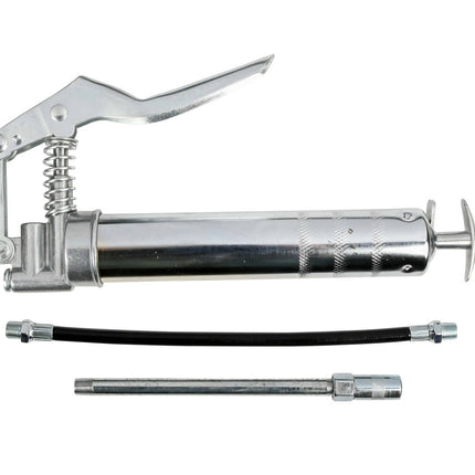Eenhands Vetspuit 85g, Inclusief Flexibele Slang & Vaste Pijp 135mm