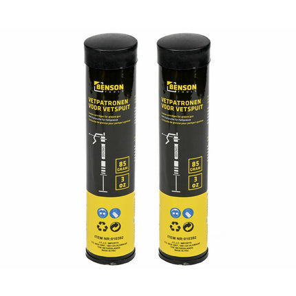 Vetpatronen 85g voor Vetspuit - Ideaal voor Voertuiglagers, 2 dlg