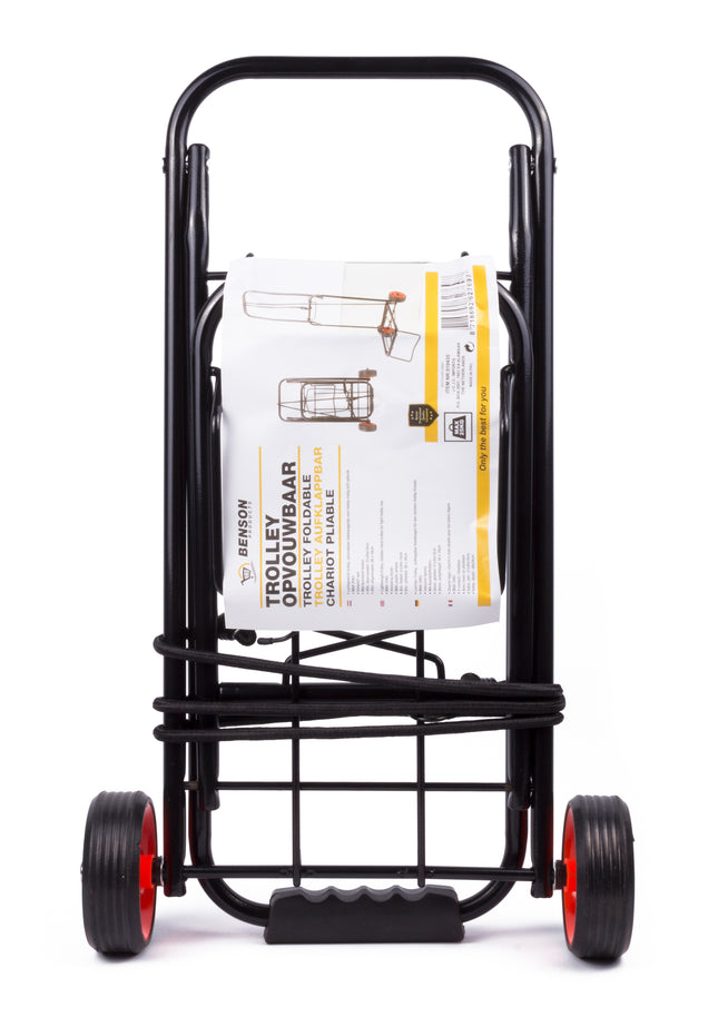 Trolley opvouwbaar zwart – Afm. opgevouwen 51x30cm., Afm. uitgevouwen 88 x 34cm