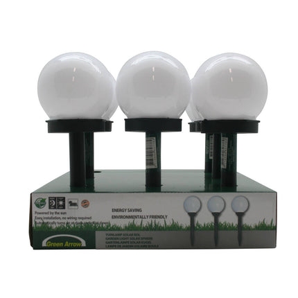 Solar Tuinlamp Bol Ø20cm, LED, Automatisch, Zonne-energie, Wit Licht