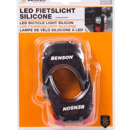 Fietslamp LED 2 dlg silicone – Functie snelle flits-trage flits-aan-uit, 31,8 mm