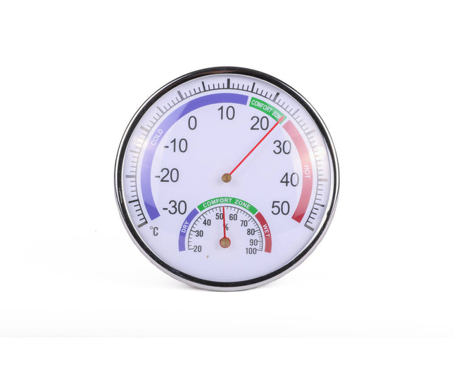 Thermo-Hygrometer: -30°C bis 50°C, 20-100% rF, für das Innenraumklima.