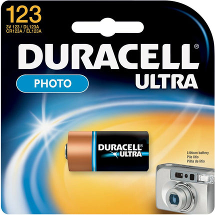 Duracell Ultra DL 123A: Lithiumbatterij voor camera's en zaklampen.