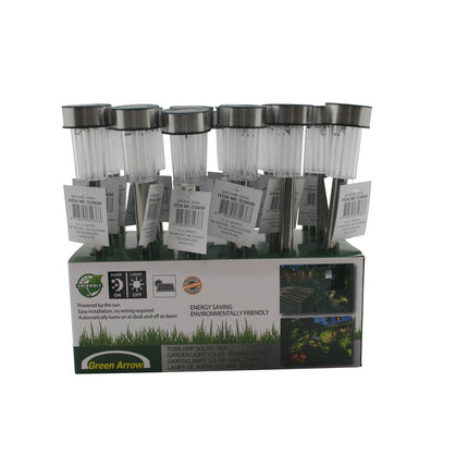 Solar Gartenleuchte 31 cm Edelstahl: Stilvolle Wegbeleuchtung ohne Kabel